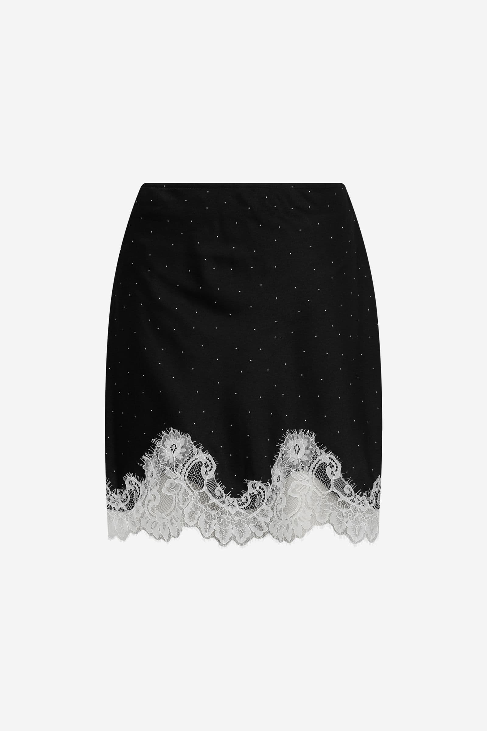 ENNANNA SKIRT 7520 Black White mini dot