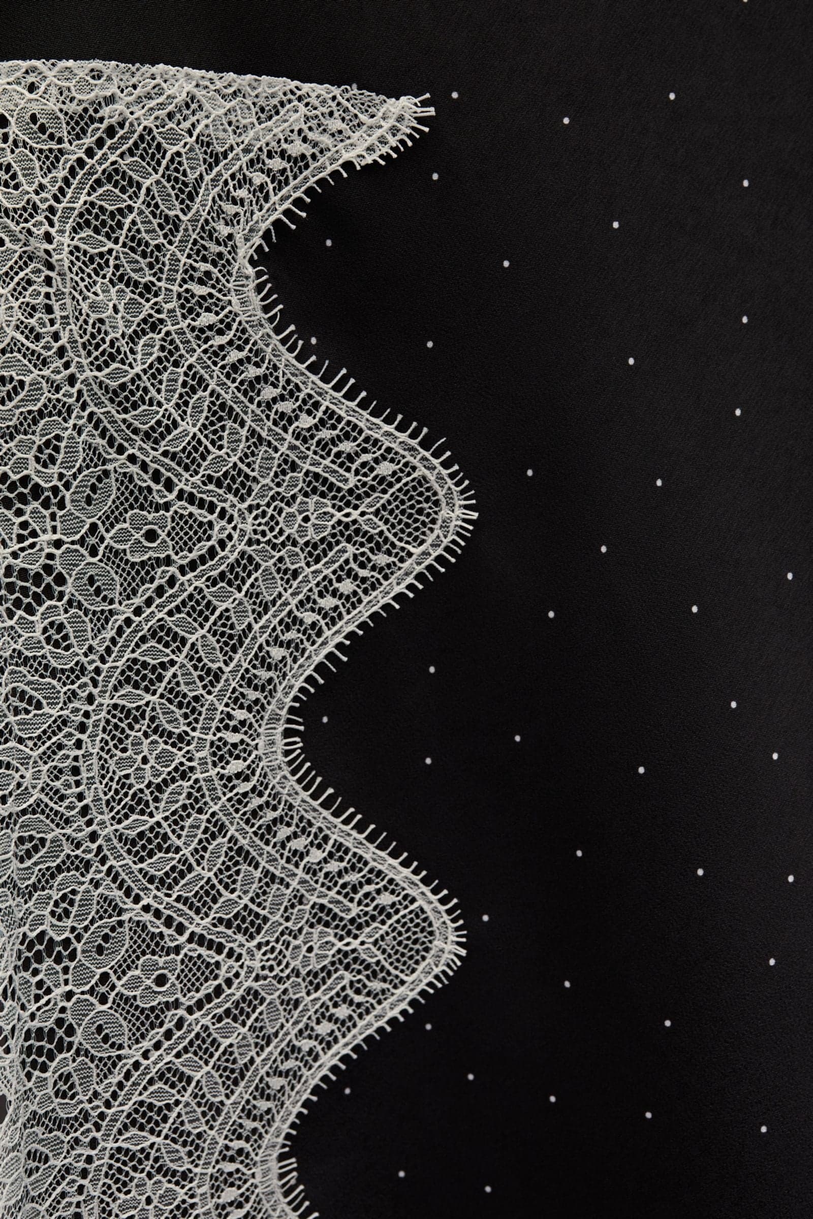 ENNINA LACE DRESS 7520 Black White mini dot