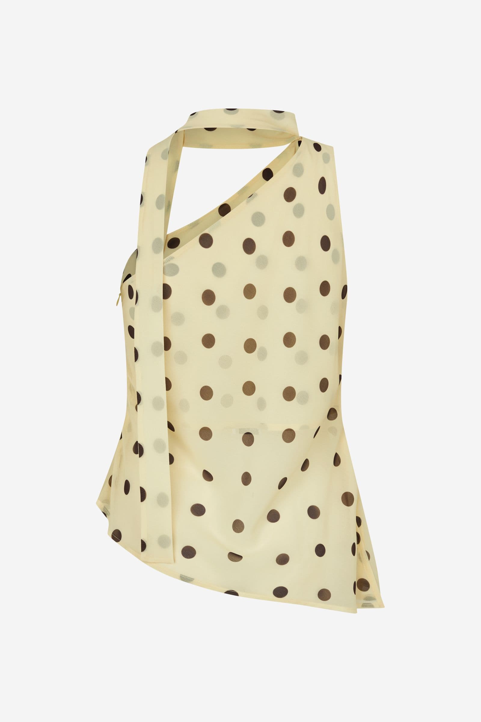 ENYARSA S TOP 7349 Pastel Yellow Polka Dot