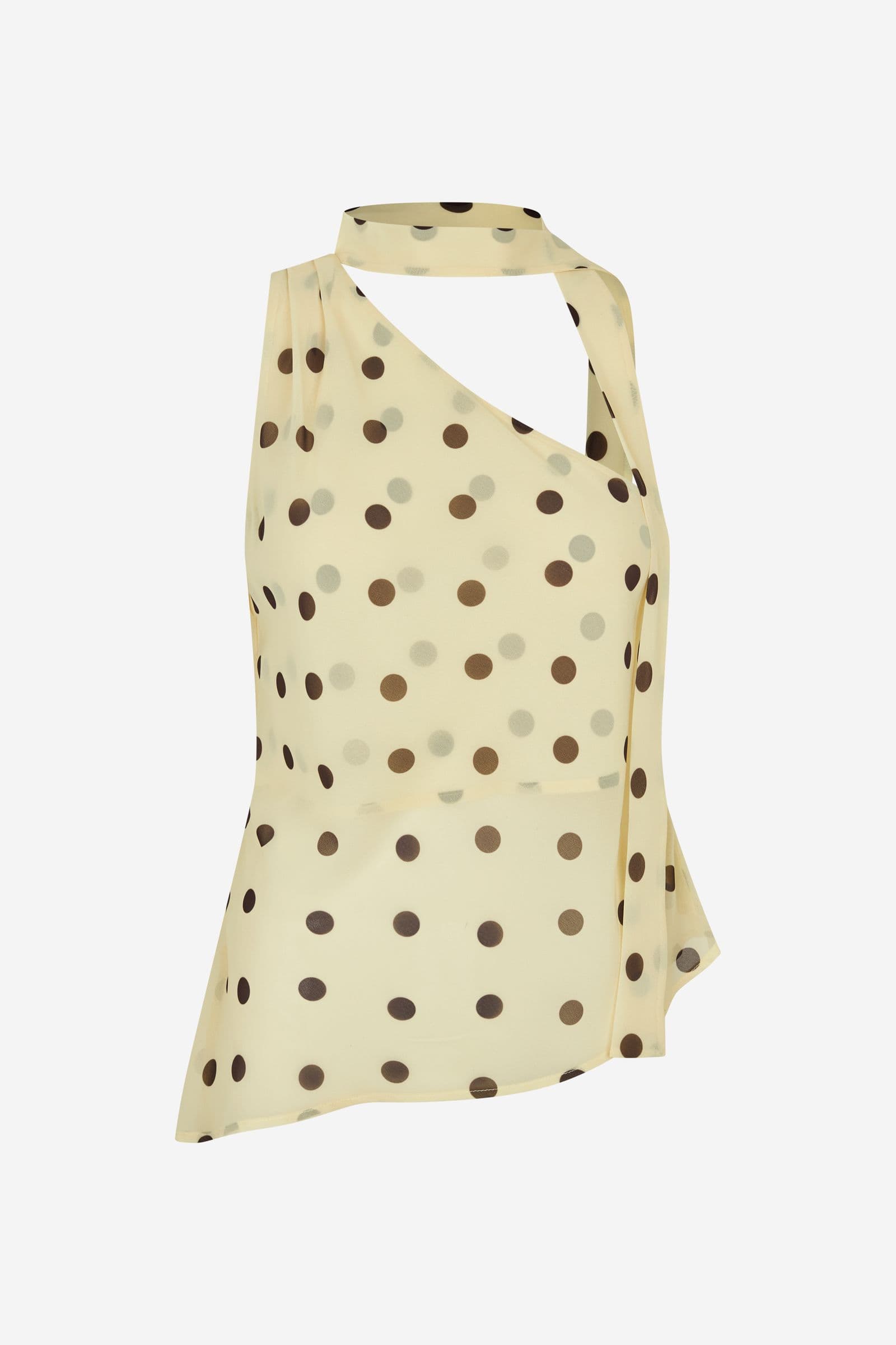 ENYARSA S TOP 7349 Pastel Yellow Polka Dot