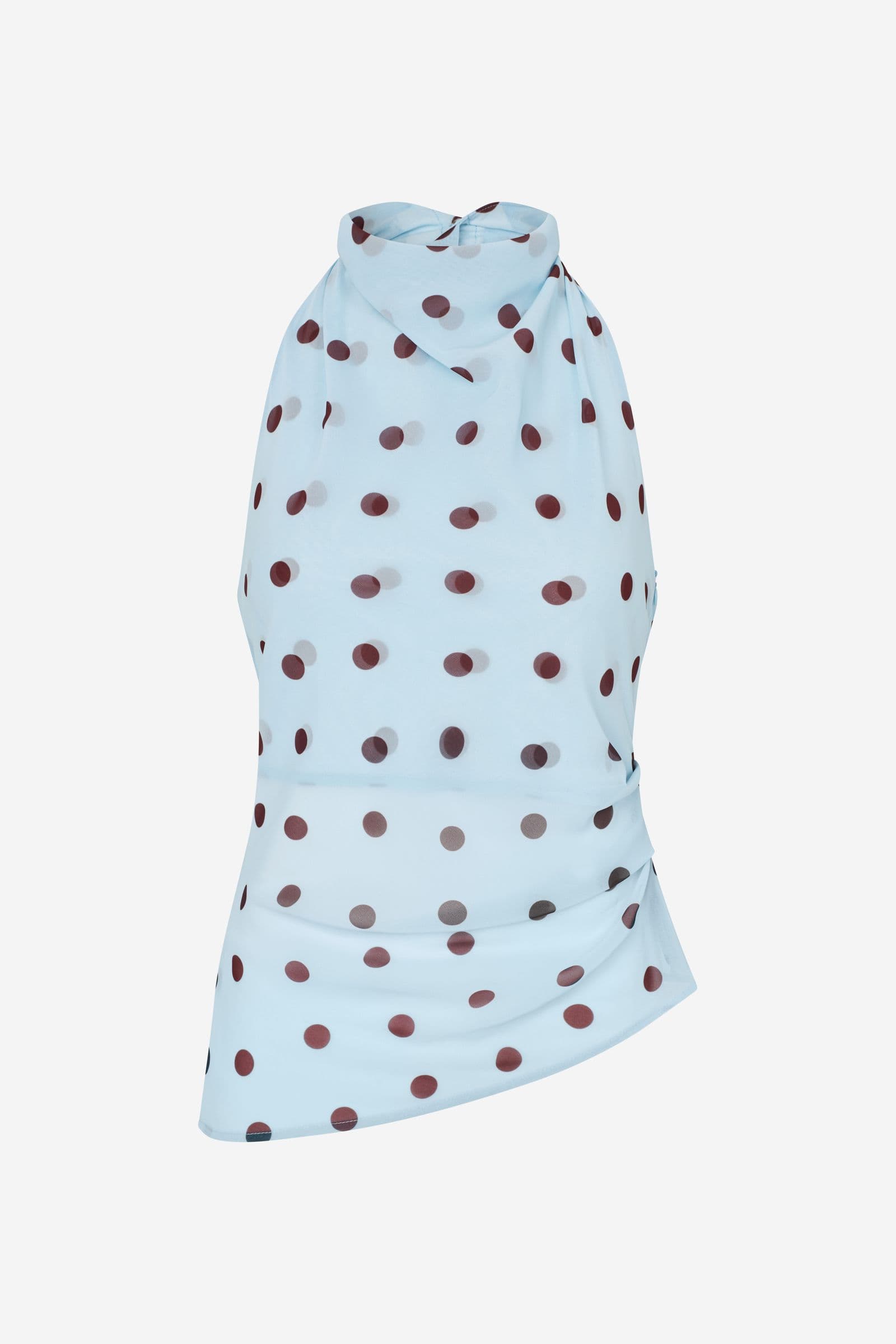 ENYARSI TIE TOP 7349 Blue Maroon Polka Dot