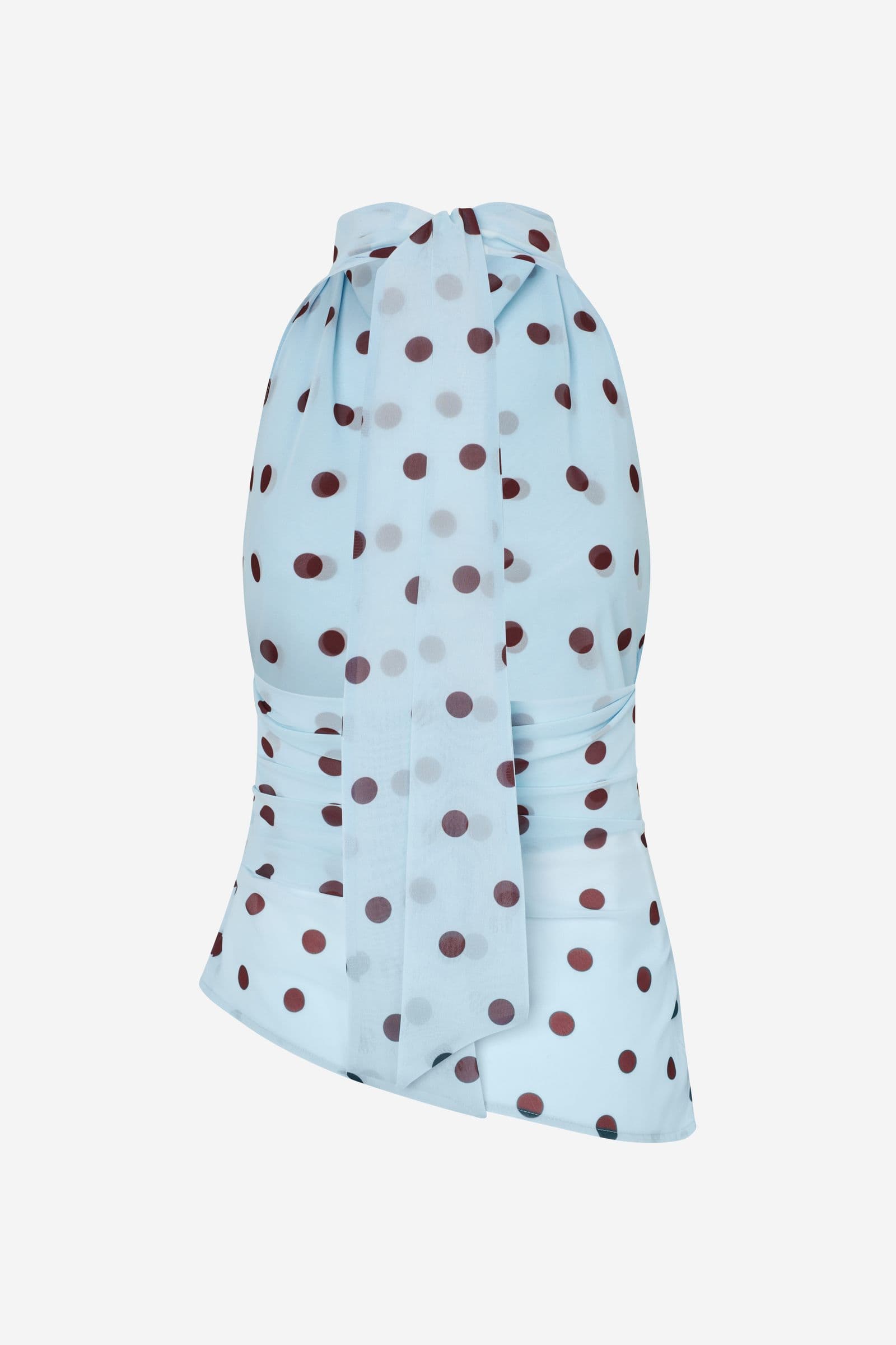 ENYARSI TIE TOP 7349 Blue Maroon Polka Dot