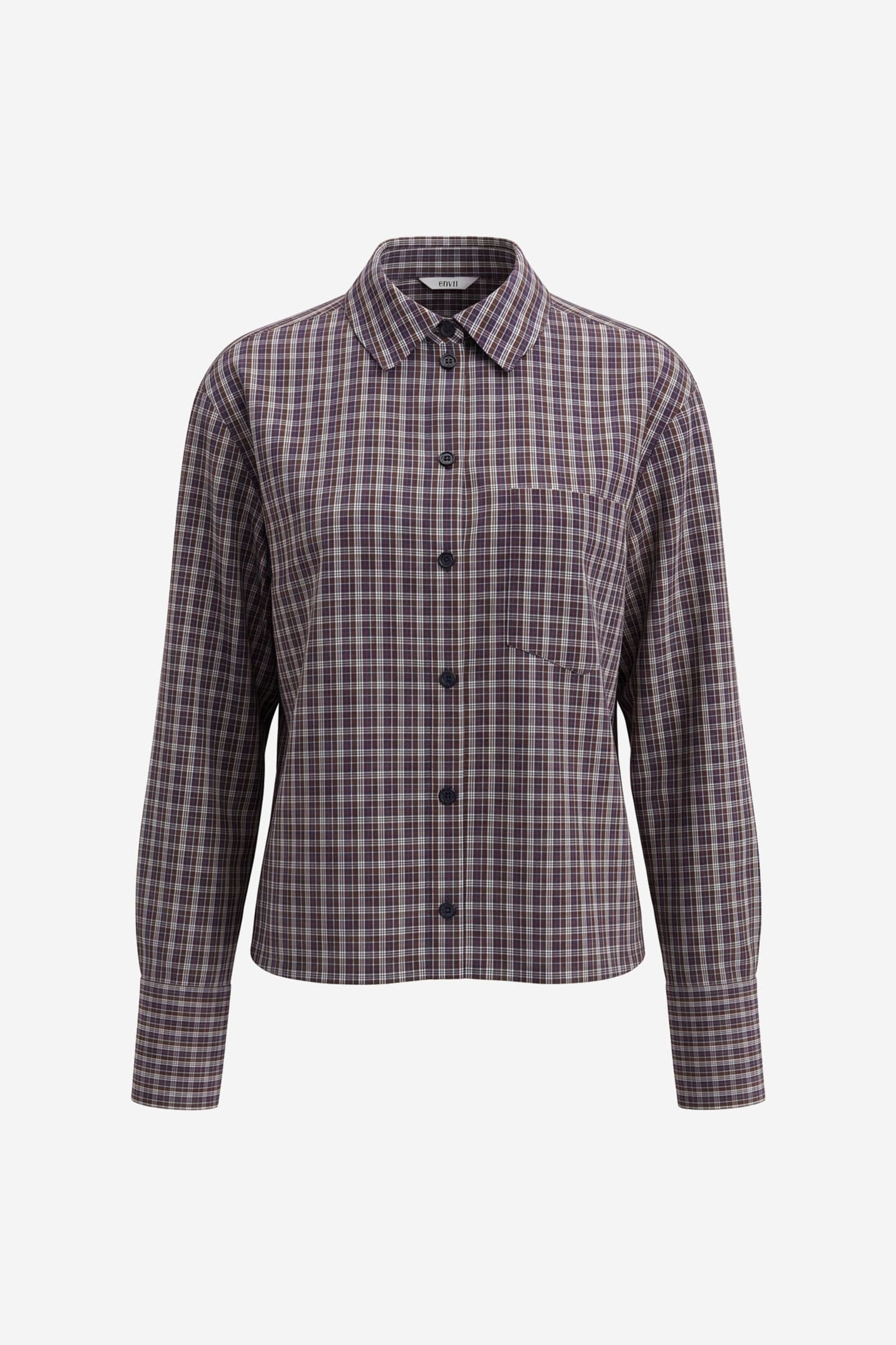 ENWEB LS SHORT SHIRT CH 7586 BLUE BROWN CH.