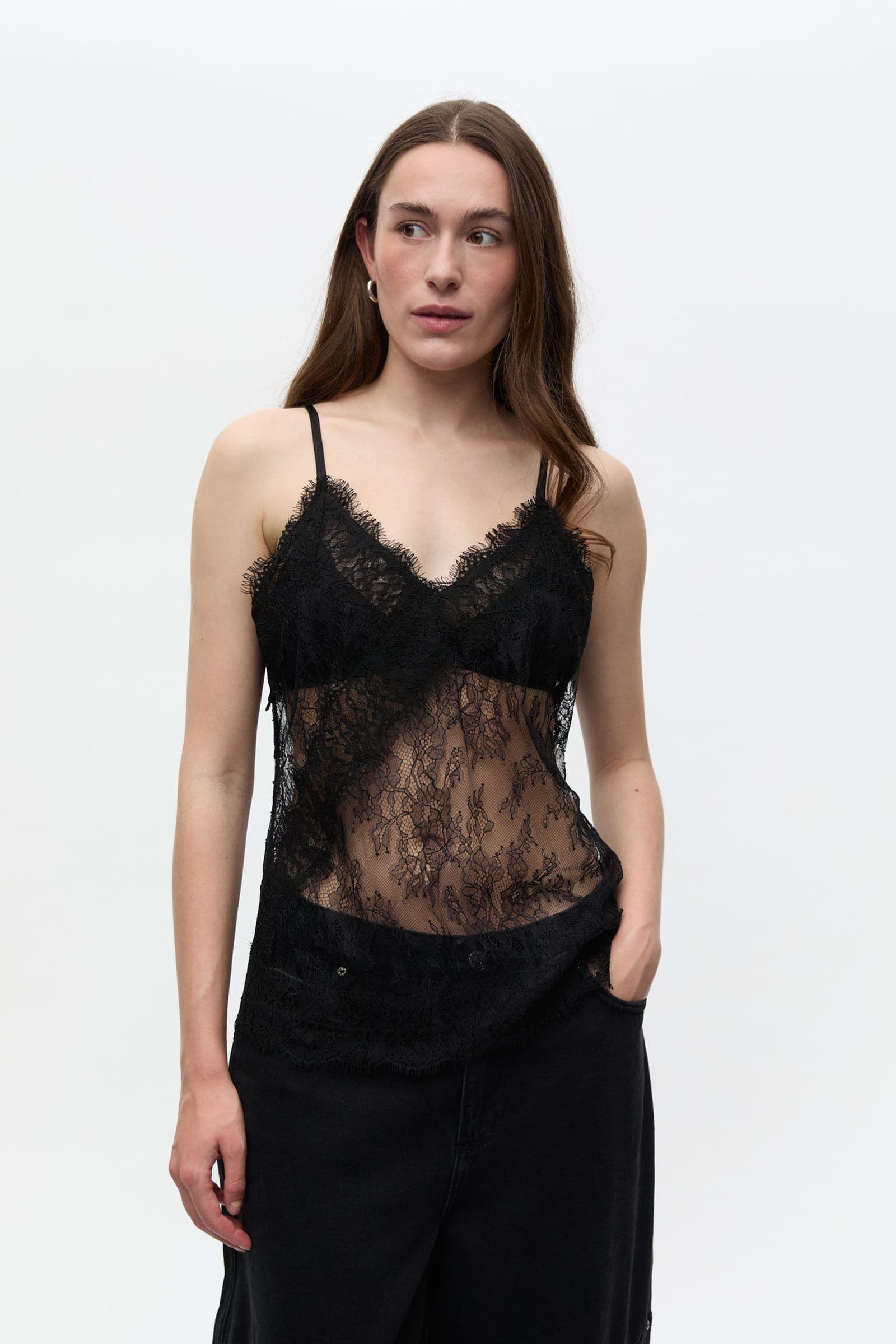 Ennanna Singlet Top 7583 Schwarz