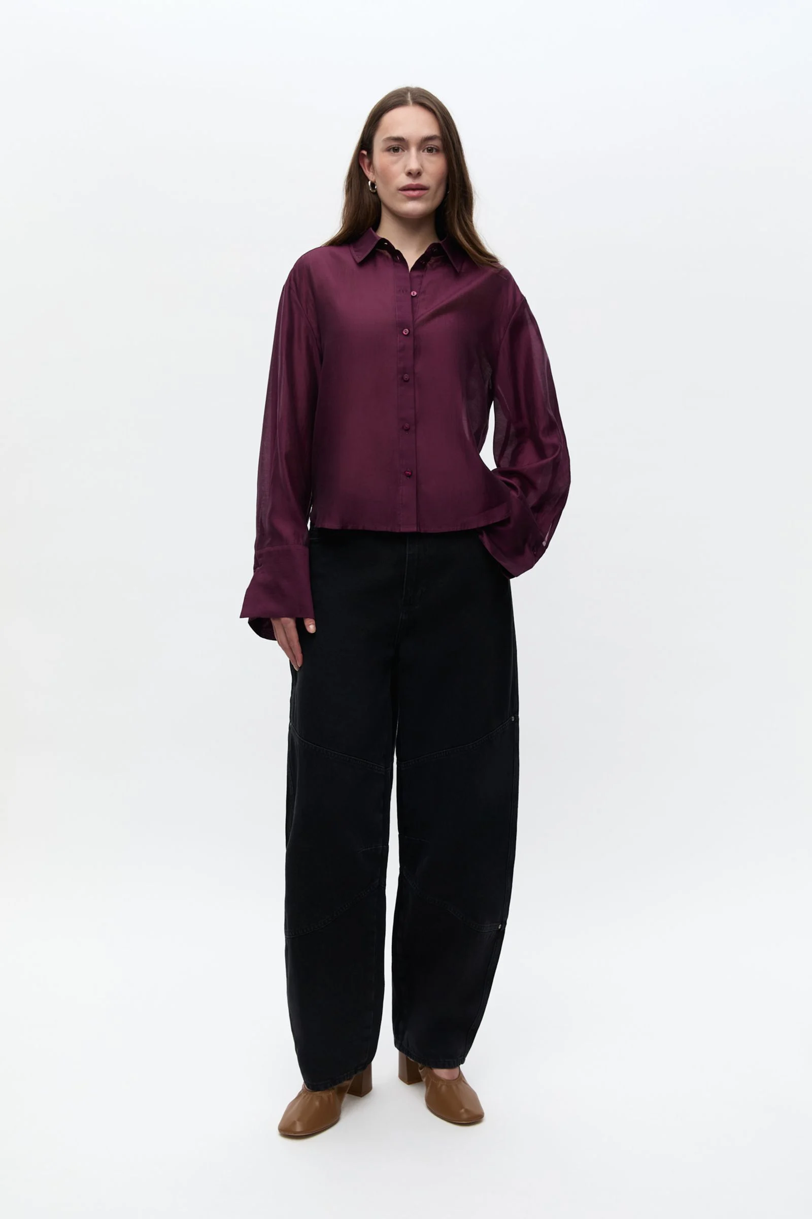Enweb Ls Short Shirt 7604 Decadent Chocolate
