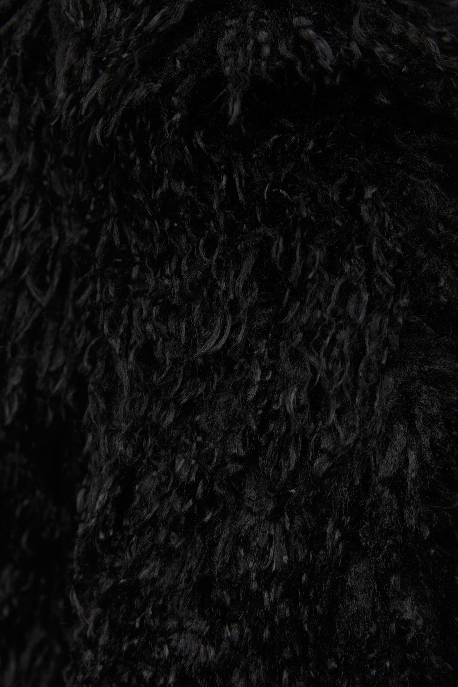 Enscarlet Vegan Fur Jacket 7606 Black