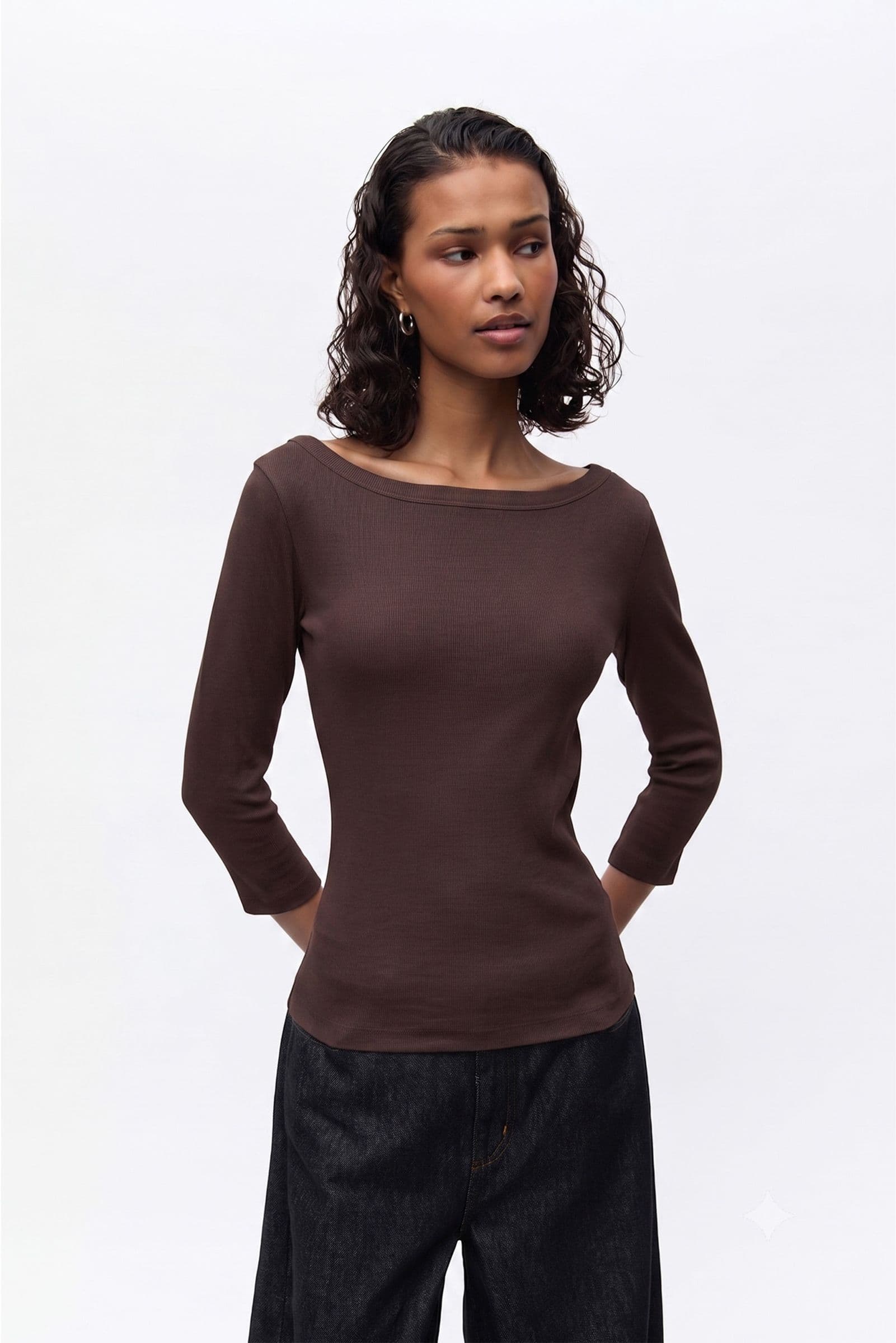 ENALLY LS B-N TEE 5314 Chocolate Torte