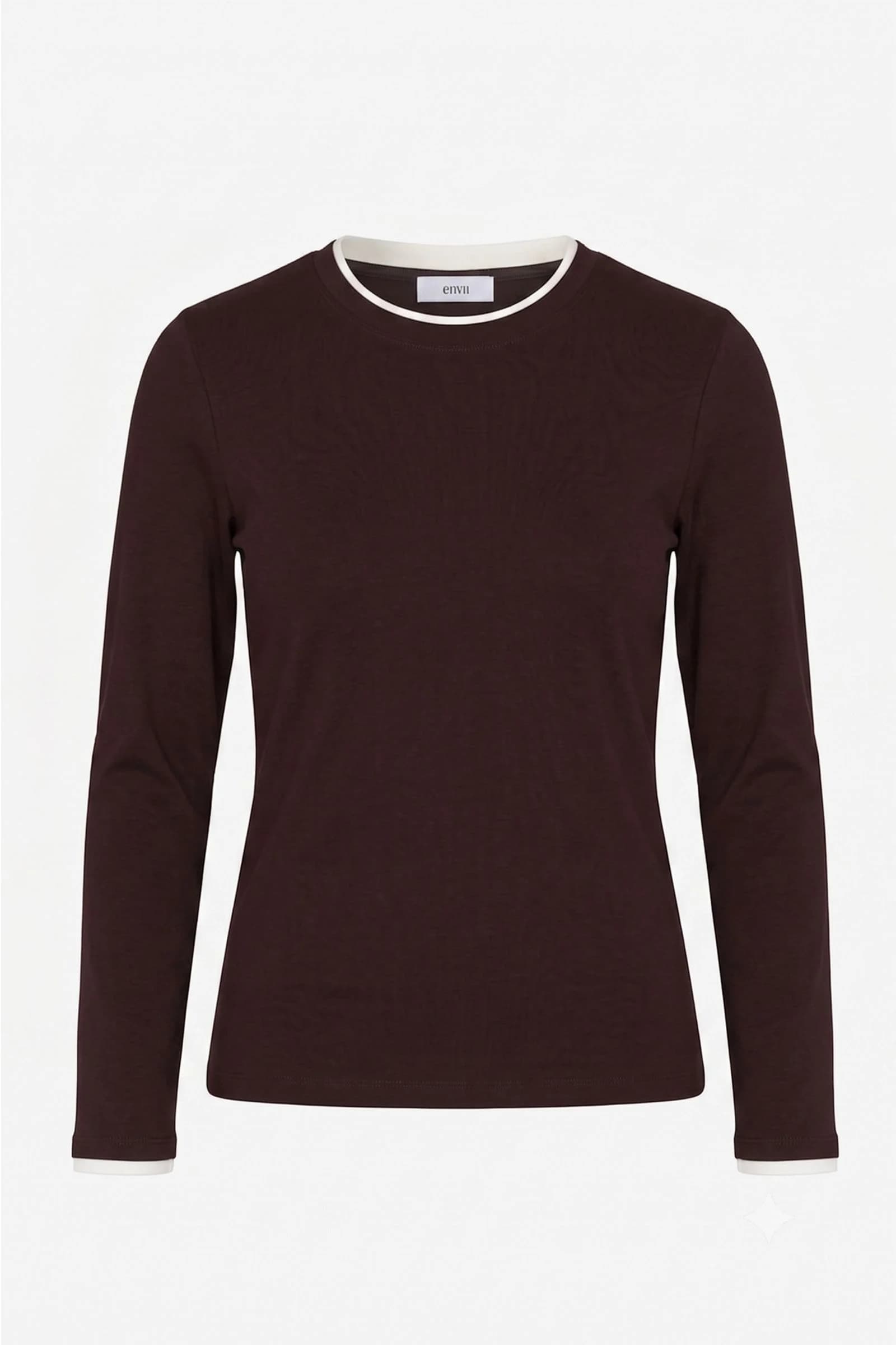 Enella ON LS Top 7507 Chocolate Gardenia