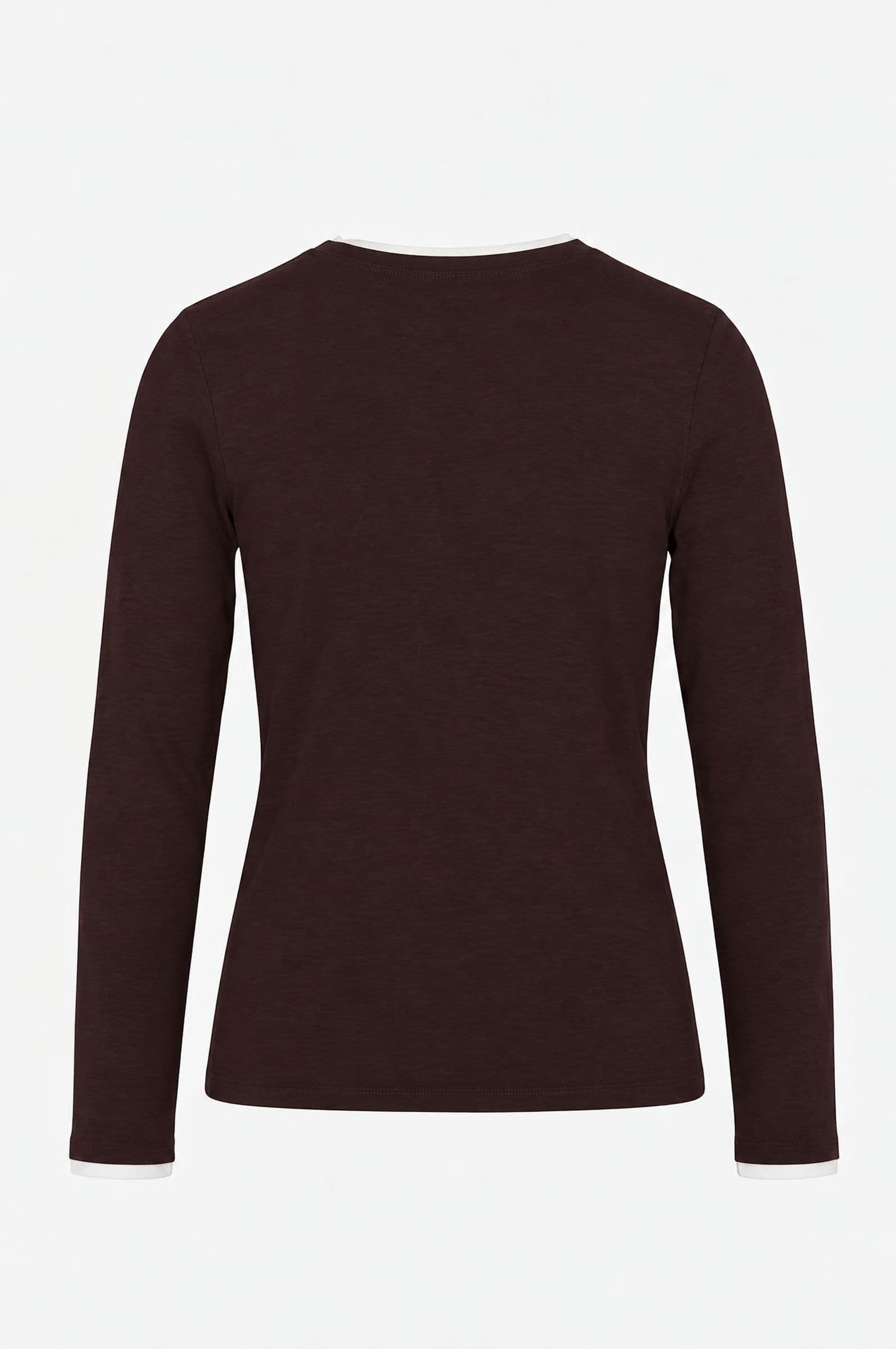 Enella ON LS Top 7507 Chocolate Gardenia