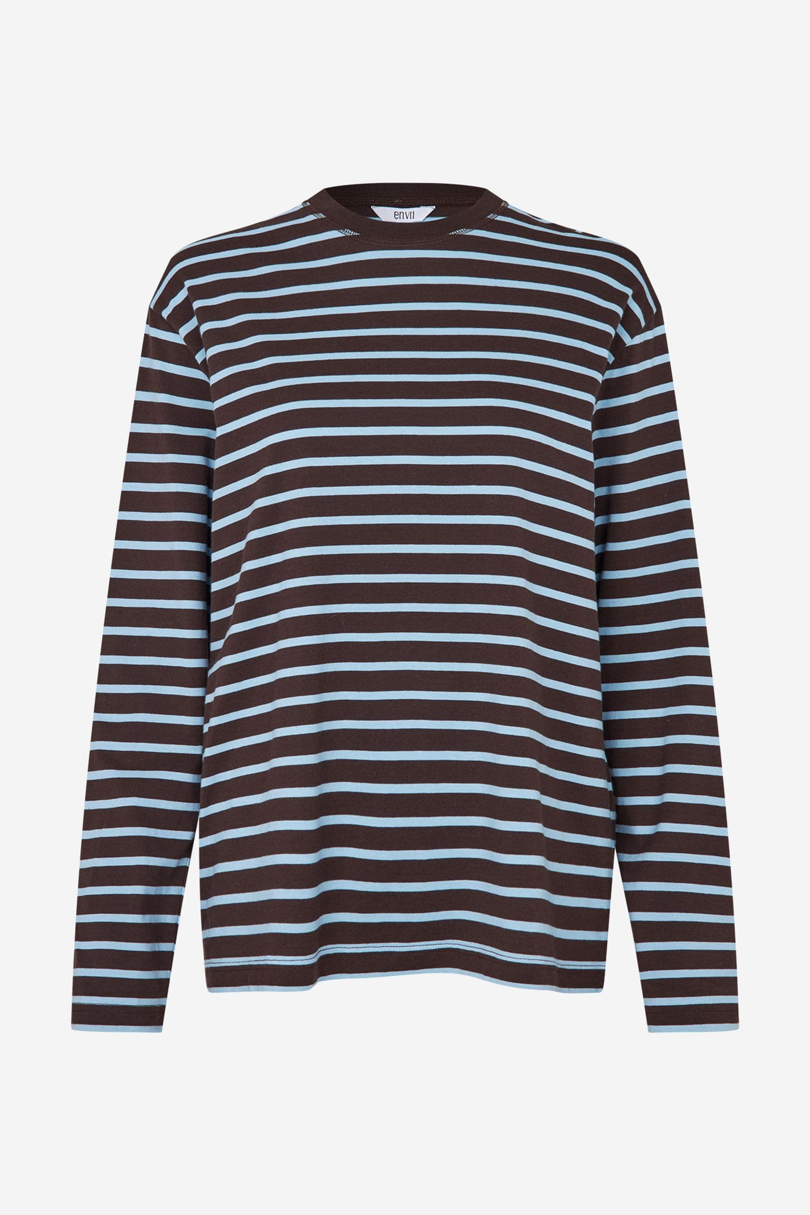ENKULLA LS STRIPE 5310 Chocolate blue stripe