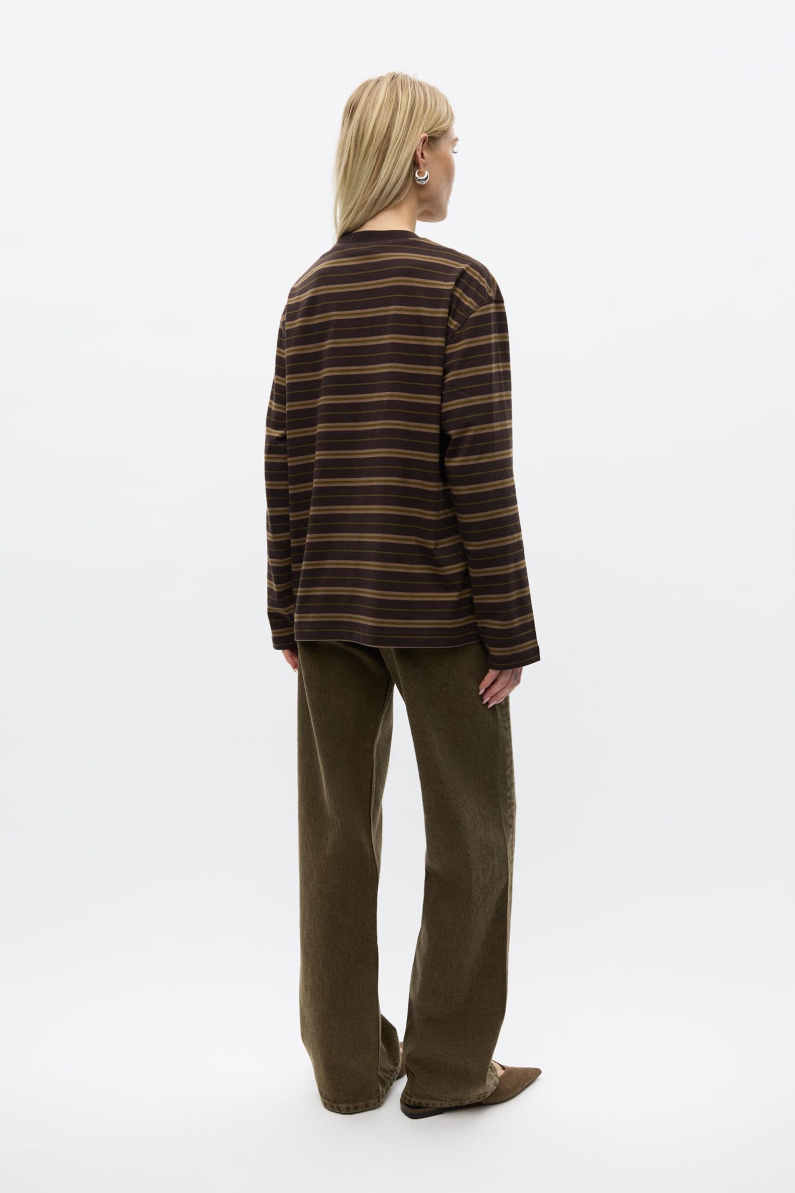ENKULLA LS STRIPE 5310 Olive Torte Stripe