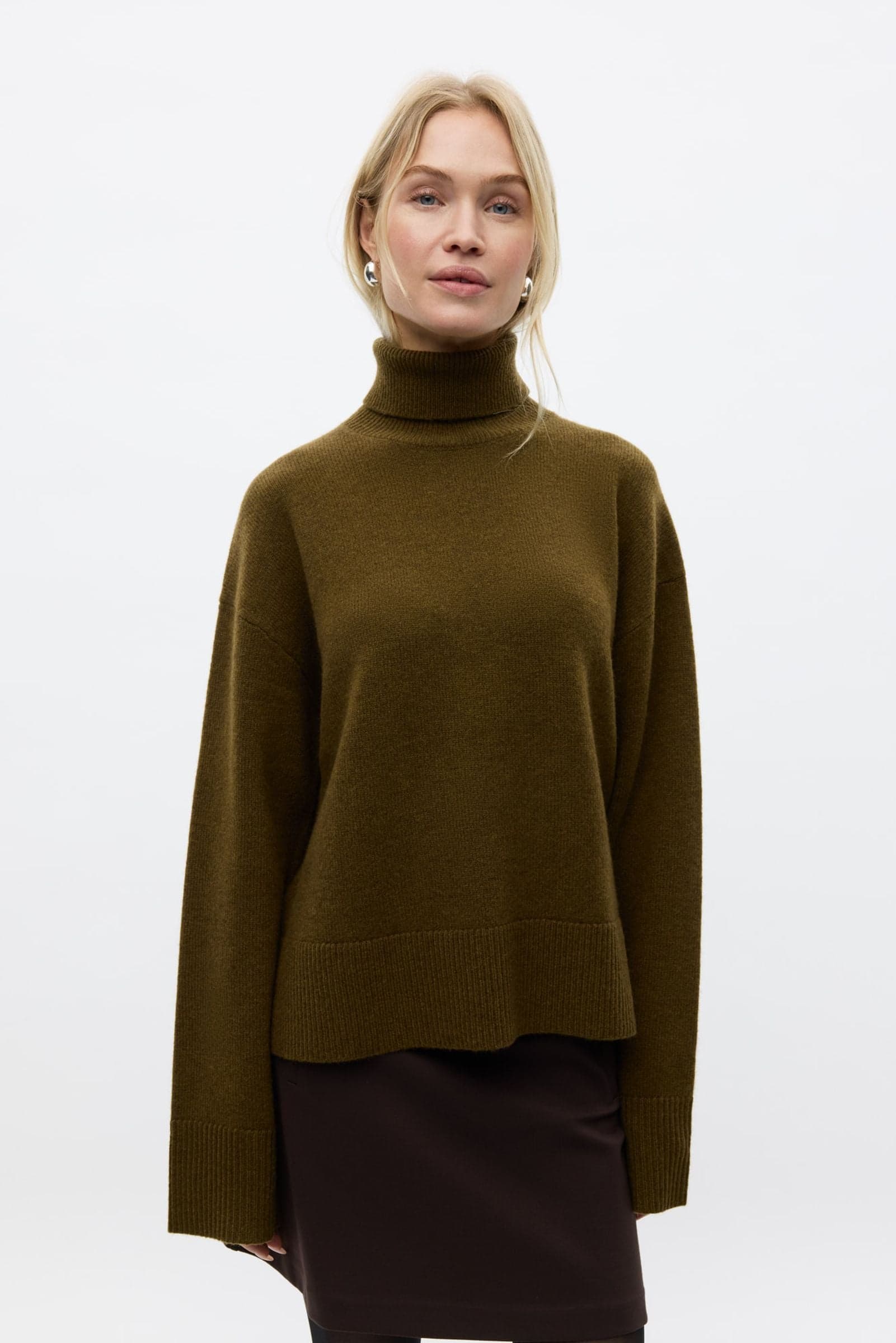 ENELISE LS KNIT 7230 Dark Olive