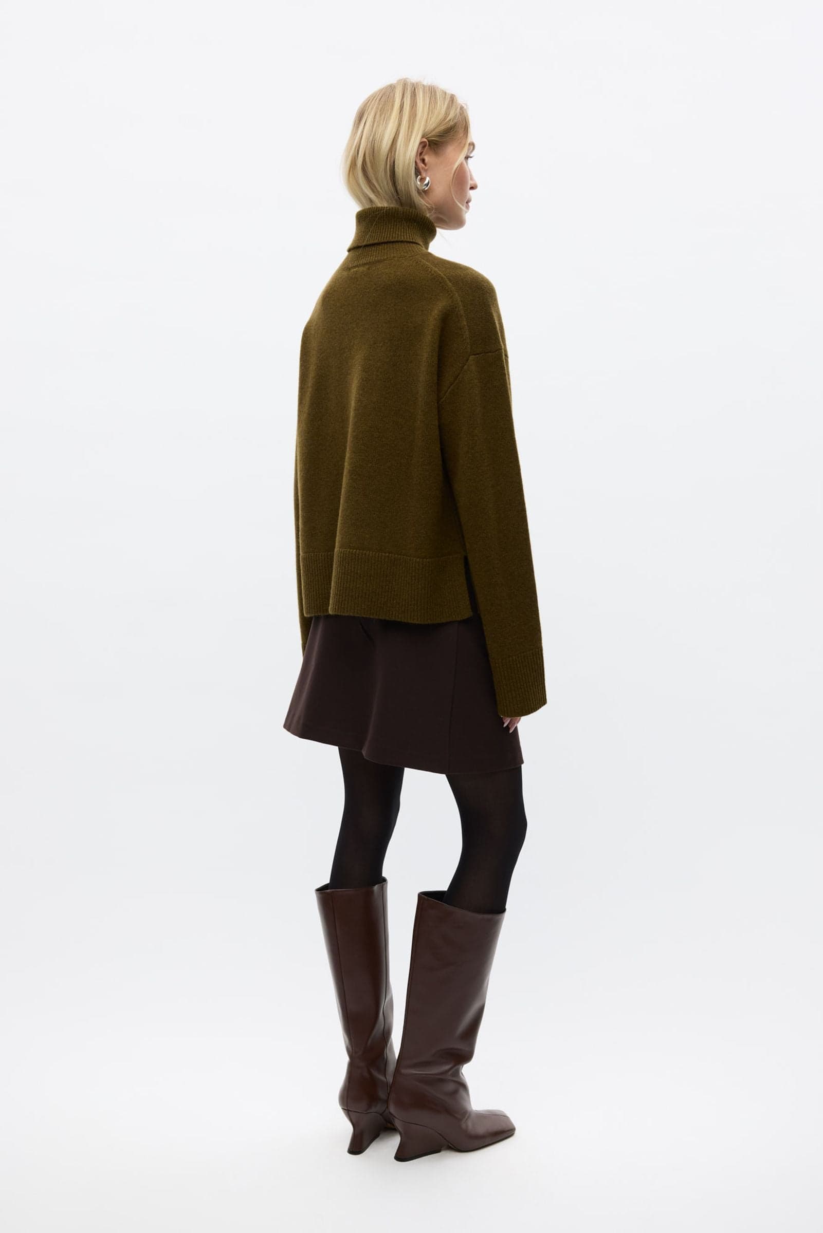 ENELISE LS KNIT 7230 Dark Olive