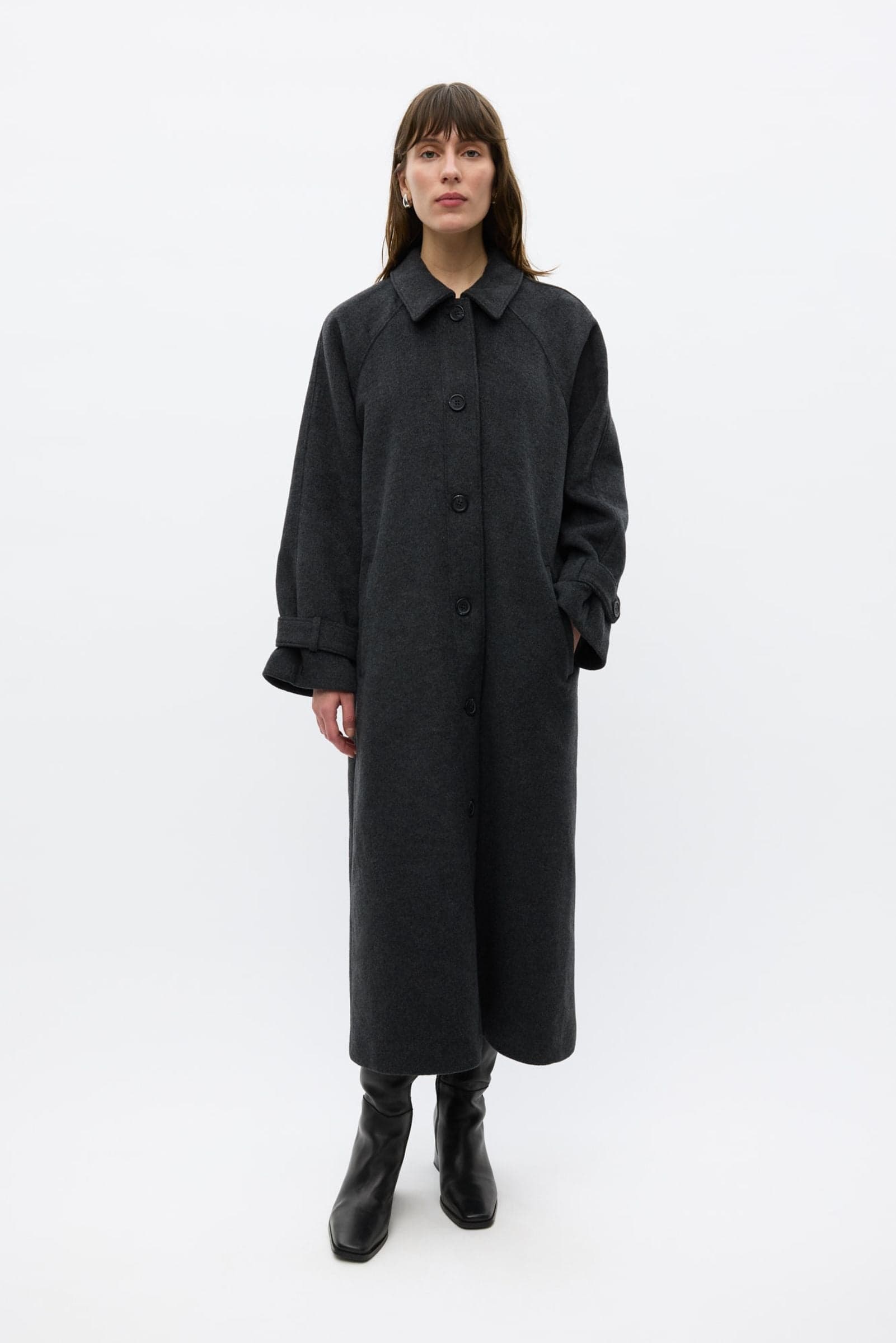 ENSENECA WOOL JACKET 7276 Black Mel