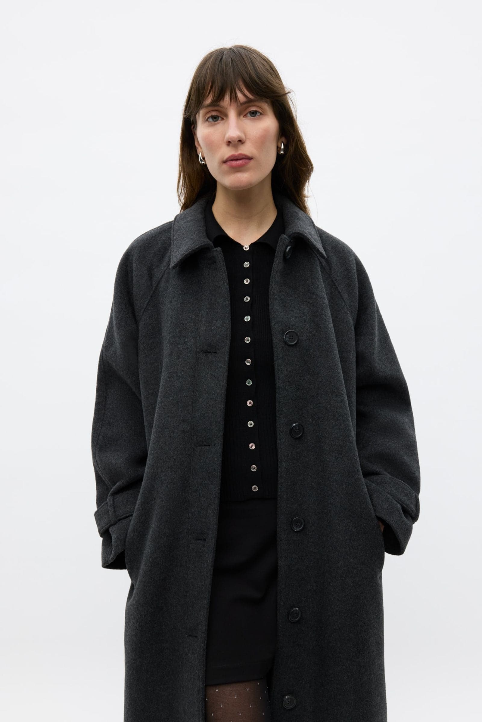 ENSENECA WOOL JACKET 7276 Black Mel