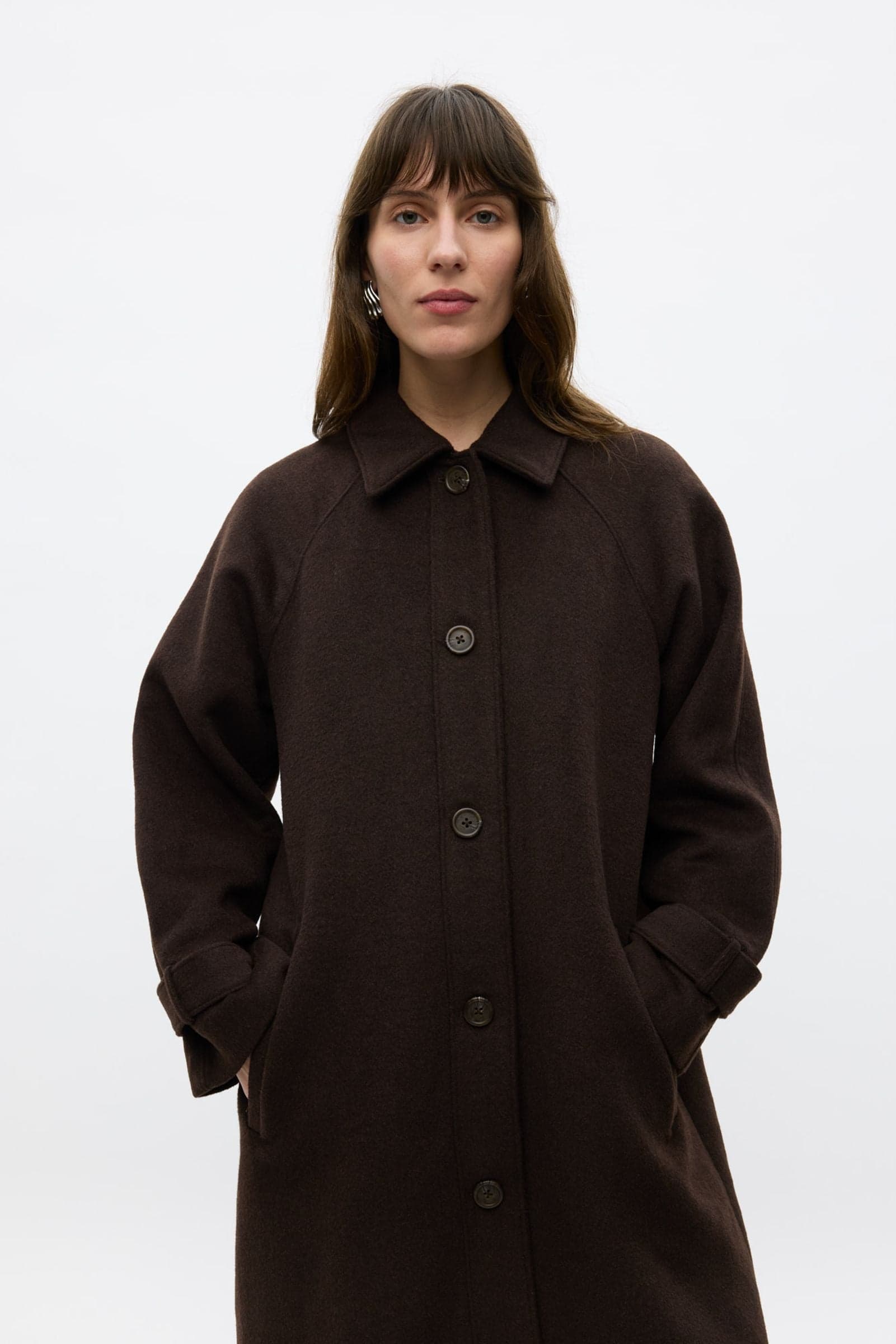 ENSENECA WOOL JACKET 7276 Chocolate Torte Mel