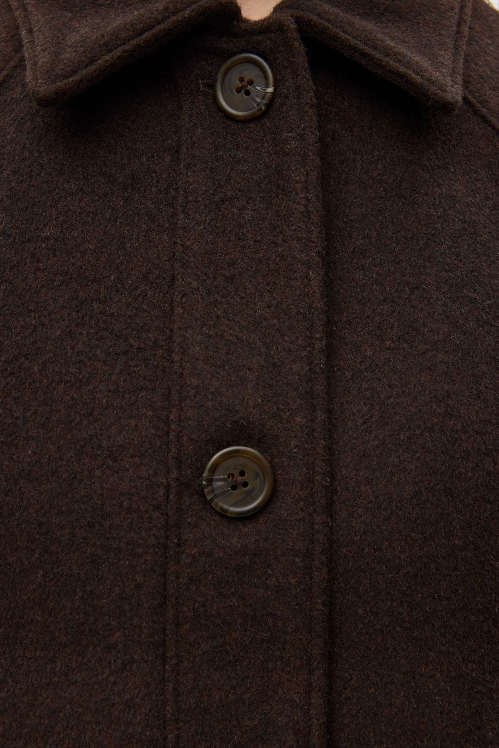 ENSENECA WOOL JACKET 7276 Chocolate Torte Mel