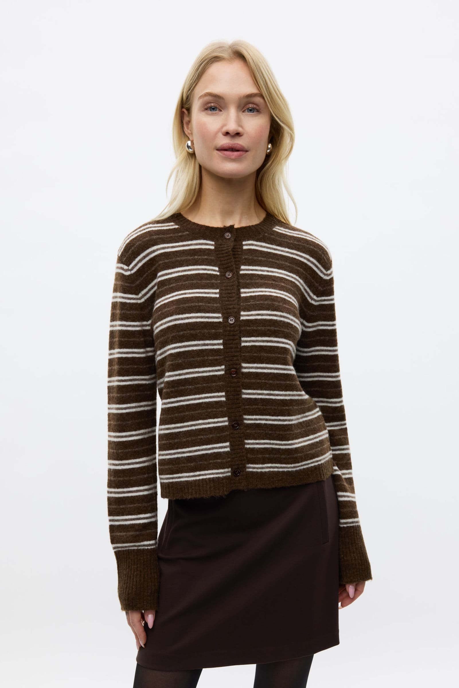 ENADA LS CARDIGAN ST 7454 Pine Stripe