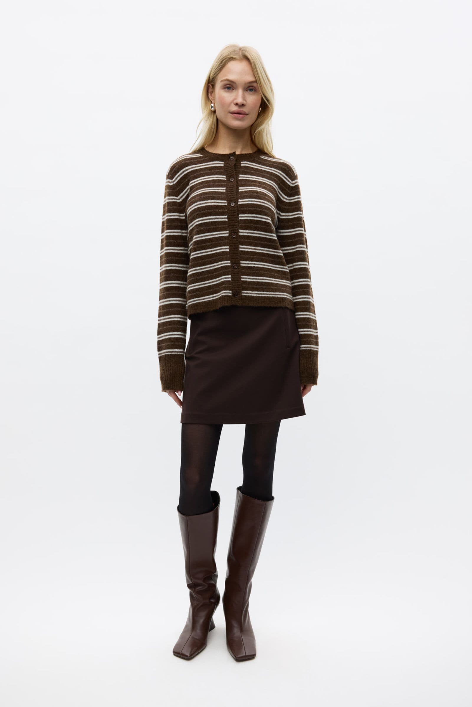 ENADA LS CARDIGAN ST 7454 Pine Stripe
