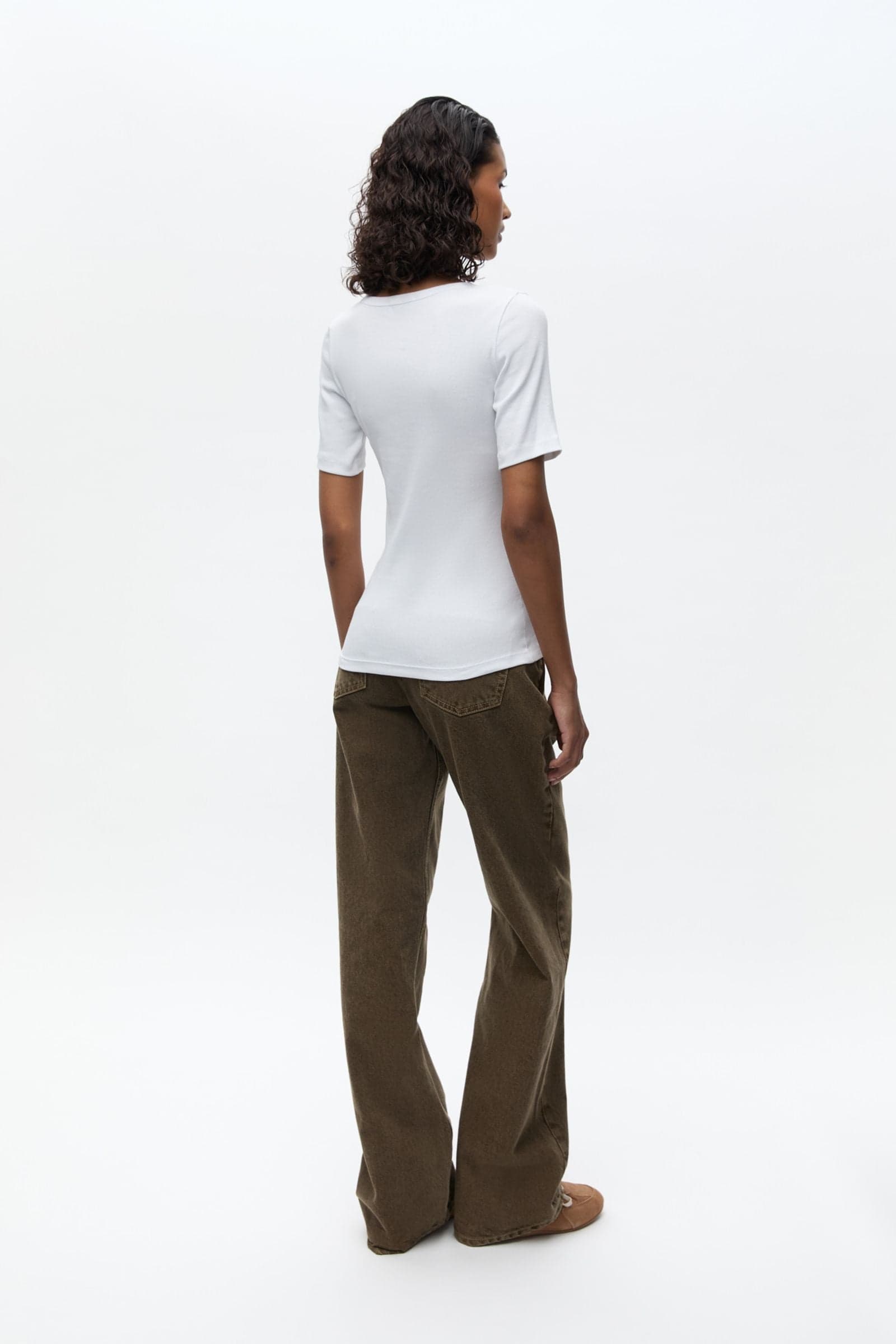 ENALLY HENLEY TEE 5314 Bright White