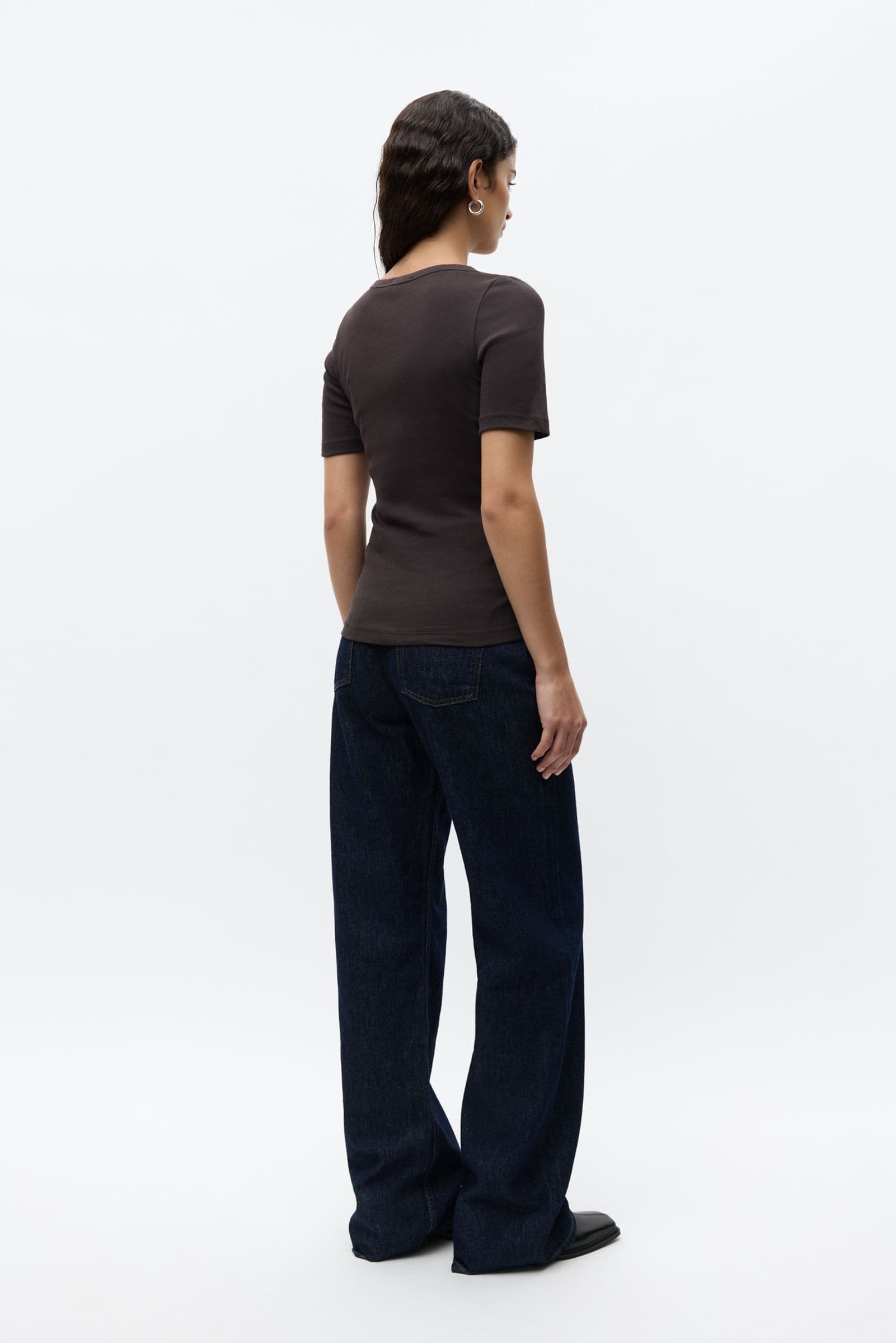 ENALLY HENLEY TEE 5314 Chocolate Torte