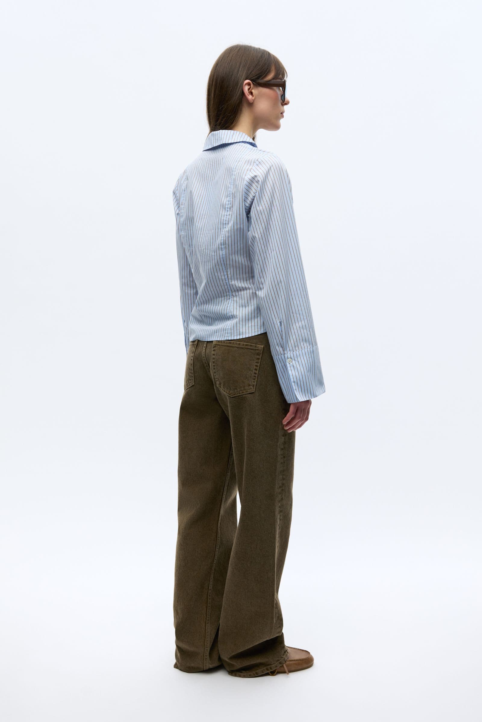 ENAGNESTA G SHIRT 7537 BLUE BROWN STRIPE