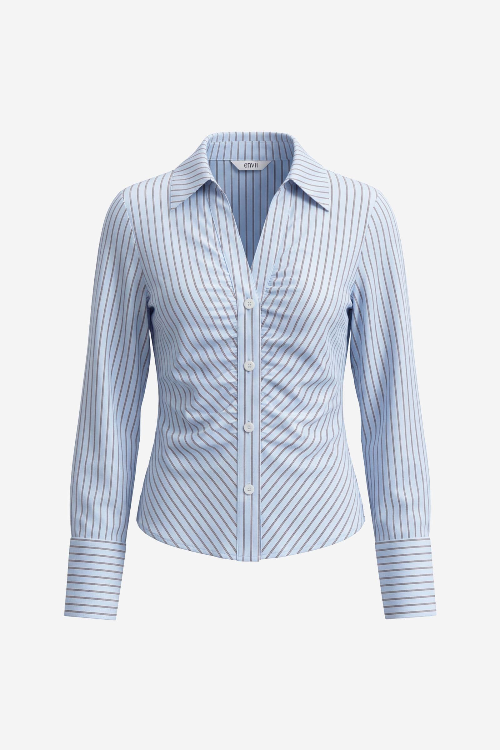 ENAGNESTA G SHIRT 7537 BLUE BROWN STRIPE