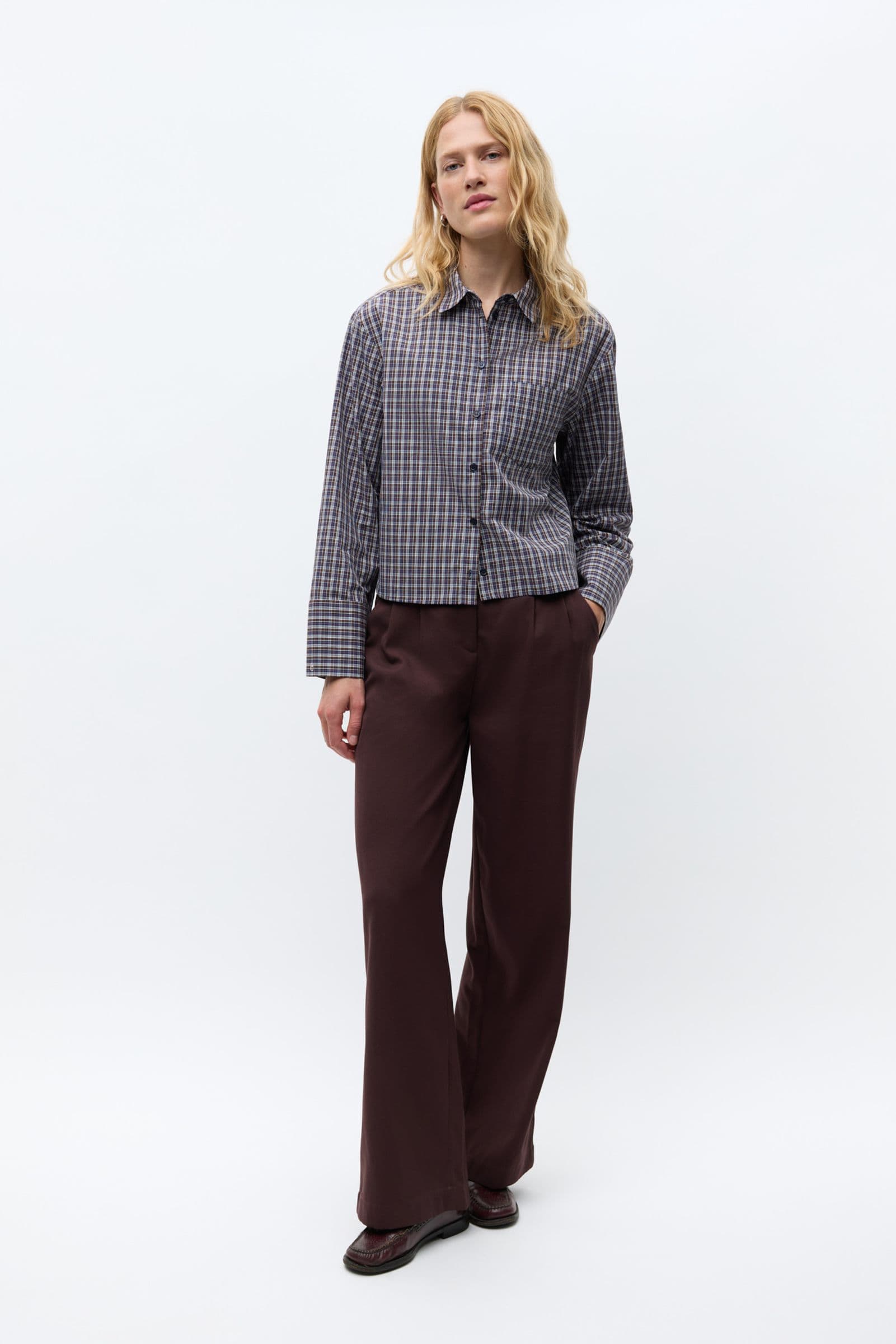 ENWEB LS SHORT SHIRT CH 7586 BLUE BROWN CH.