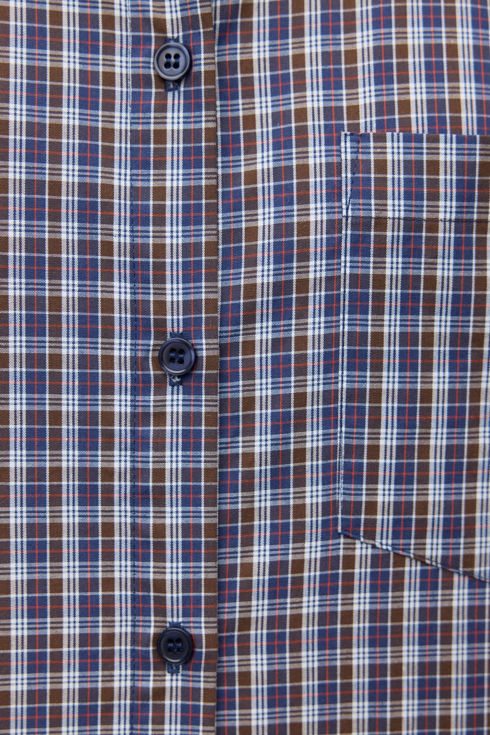 ENWEB LS SHORT SHIRT CH 7586 BLUE BROWN CH.